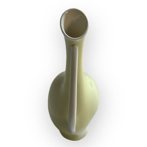 Fritz Heidenreich 1950s for Rosenthal Pregnant Louise Vase 7" Pale Yellow, White - Picture 11 of 16